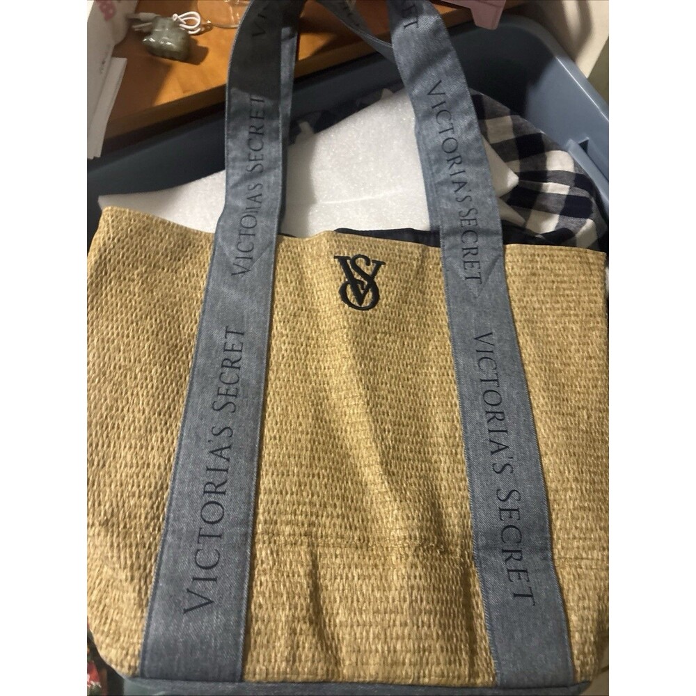 Victoria's Secret Tan and Blue Shoulder Bag - Picture 2 of 4